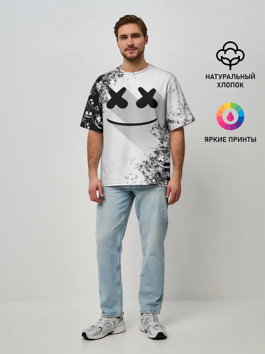 Мужская футболка оверсайз / Marshmello