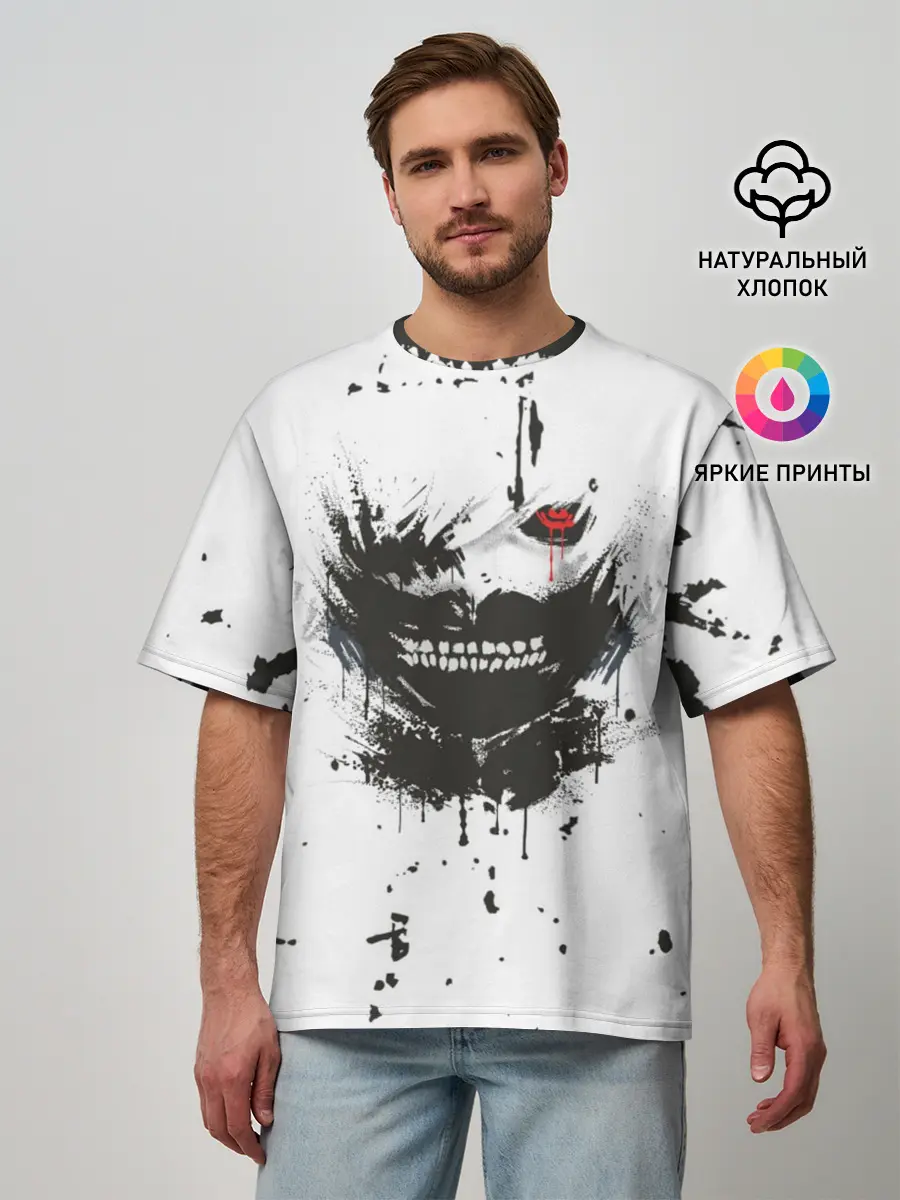 Мужская футболка оверсайз / Kaneki Ken