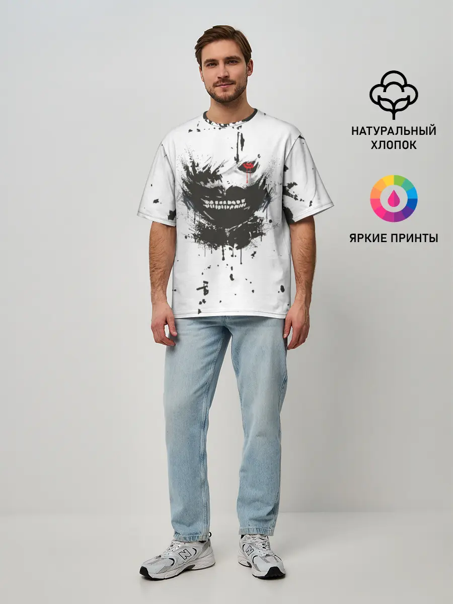 Мужская футболка оверсайз / Kaneki Ken