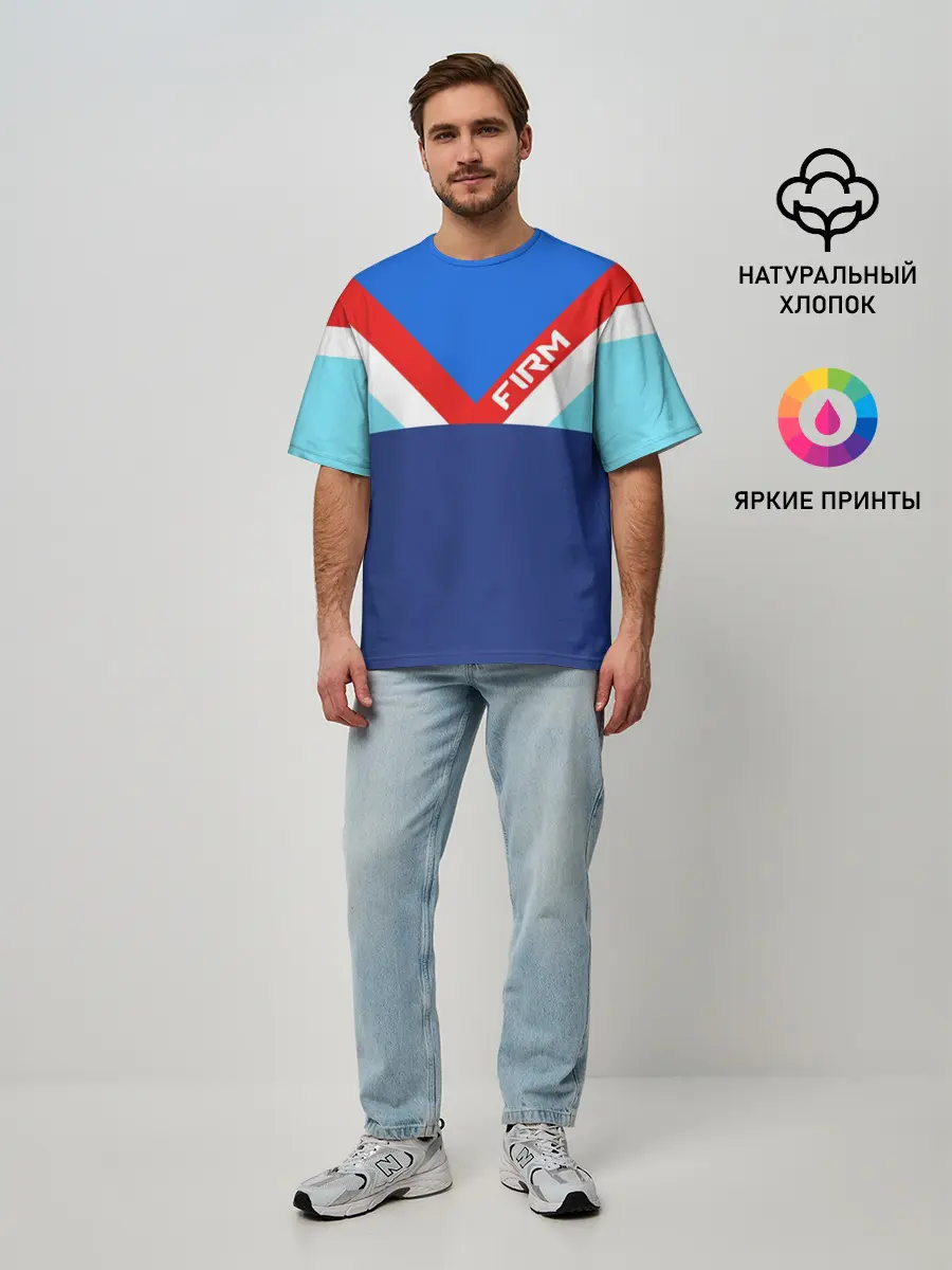 Мужская футболка оверсайз / Стиль 90 х