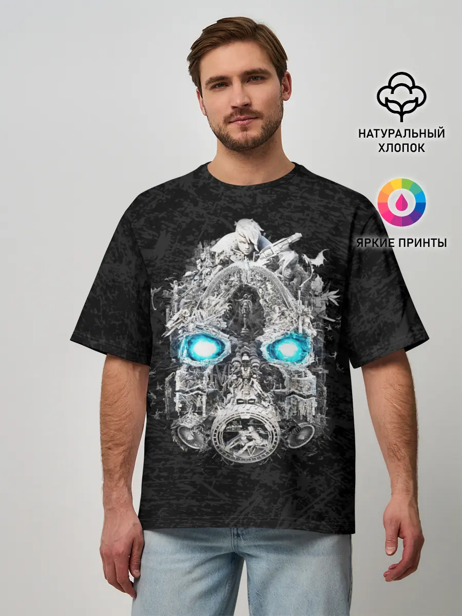 Мужская футболка оверсайз / BORDERLANDS 3