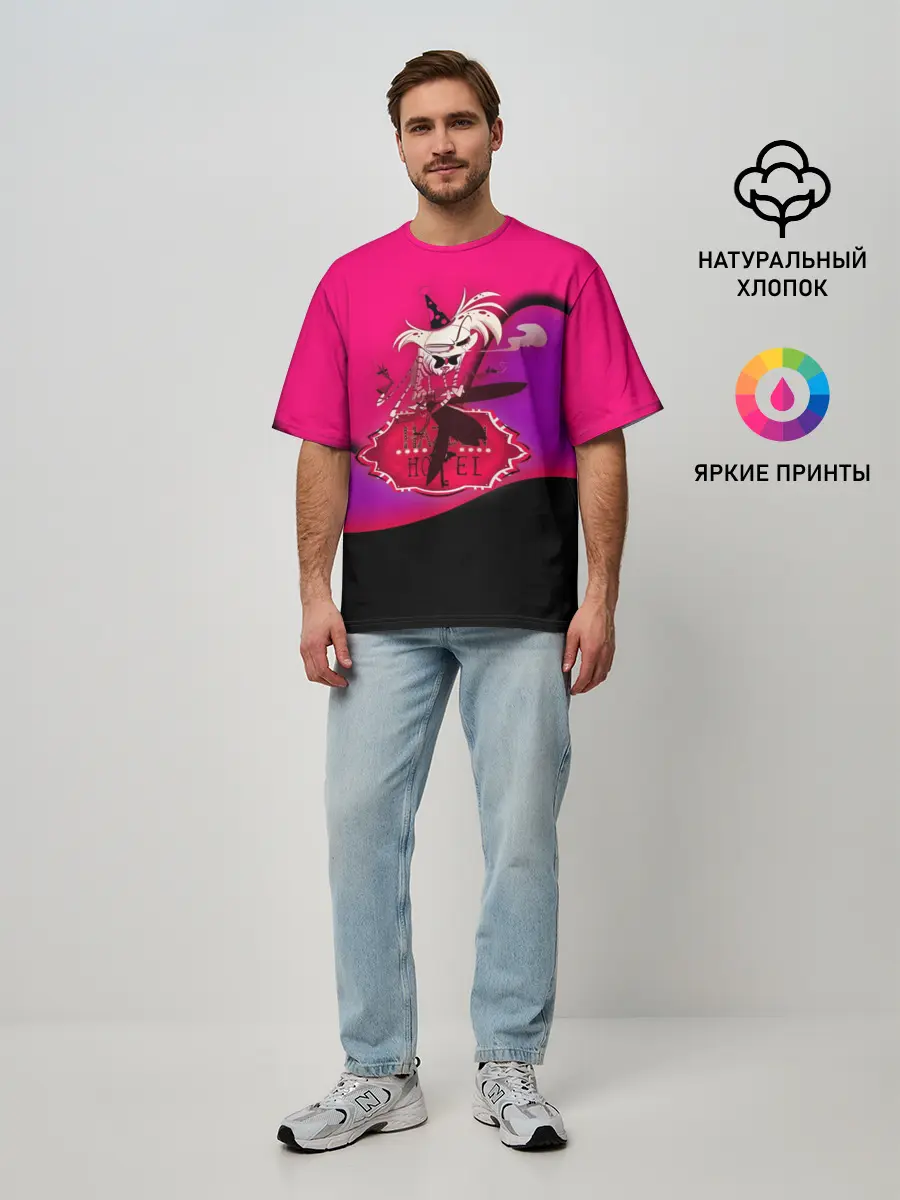 Мужская футболка оверсайз / Hazbin Hotel