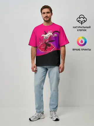 Мужская футболка оверсайз / Hazbin Hotel