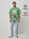 Мужская футболка оверсайз / ЯПОНСКИЙ КОТ | JAPANESE CAT