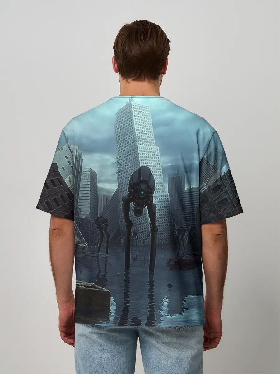 Мужская футболка оверсайз / Халф-лайф