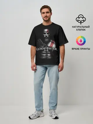 Мужская футболка оверсайз / God of War