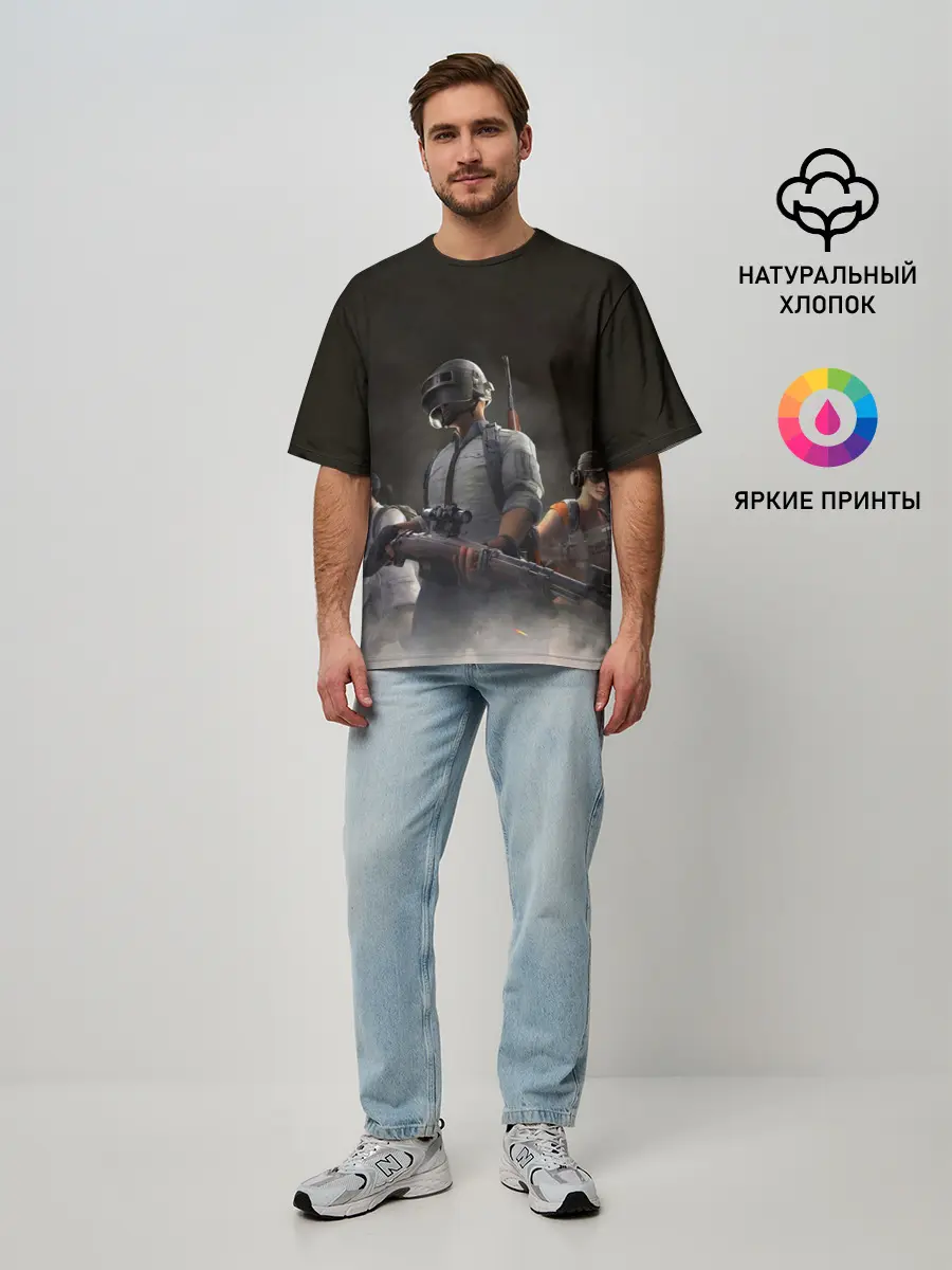 Мужская футболка оверсайз / PUBG