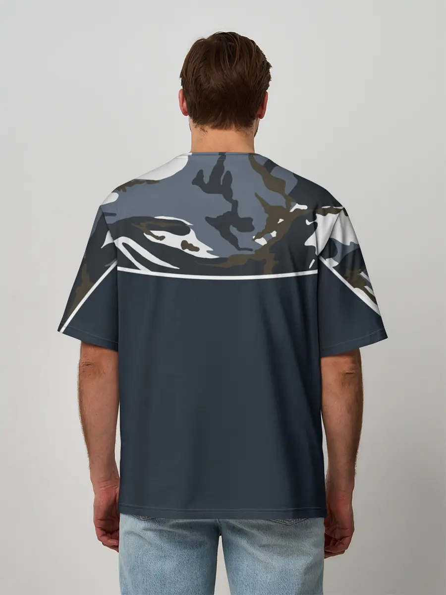 Мужская футболка оверсайз / Камуфляж 2.0