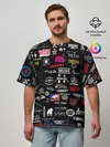 Мужская футболка оверсайз / ЛОГОТИПЫ РОК ГРУПП | PATTERN
