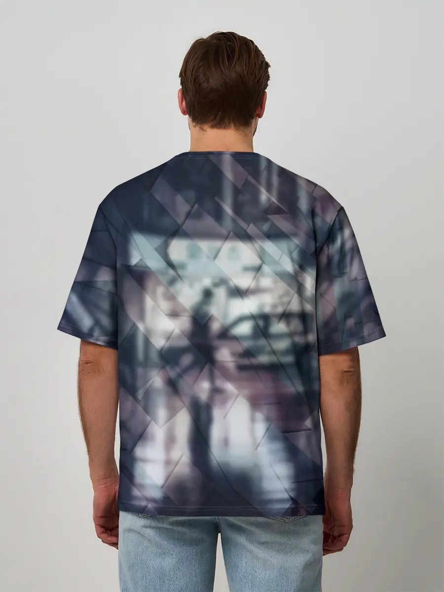 Мужская футболка оверсайз / Anime Cyber