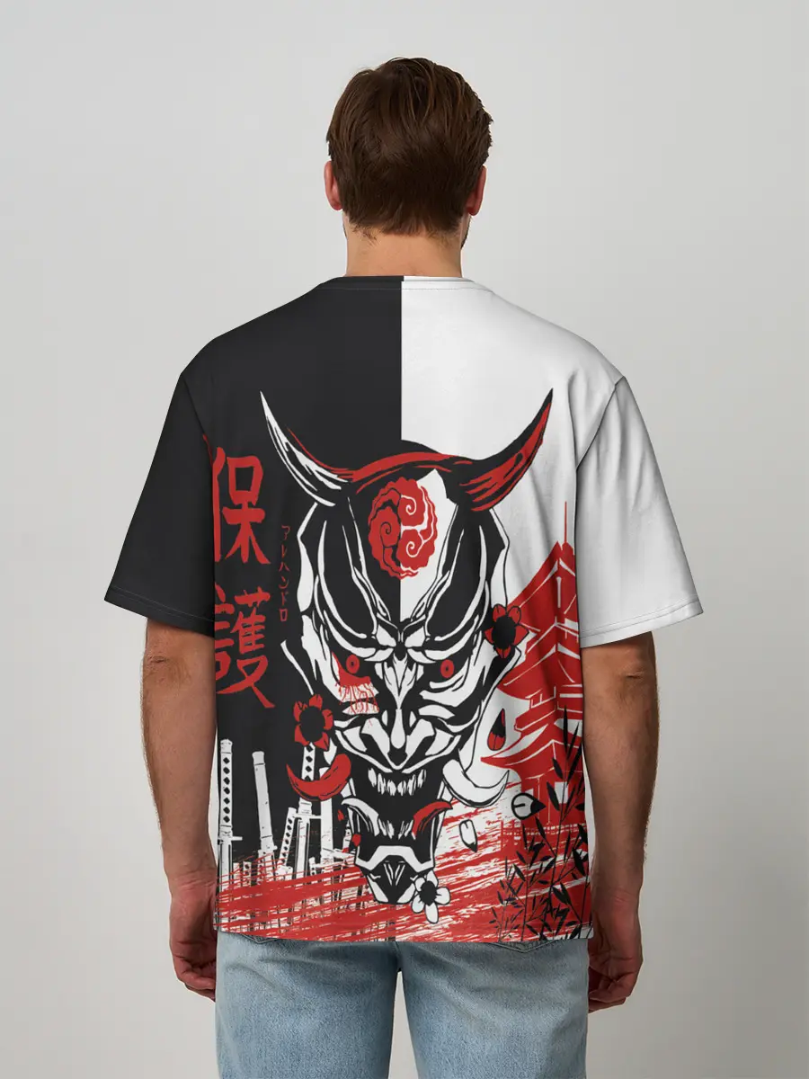 Мужская футболка оверсайз / Самурай Samurai