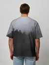 Мужская футболка оверсайз / Лес в дыму