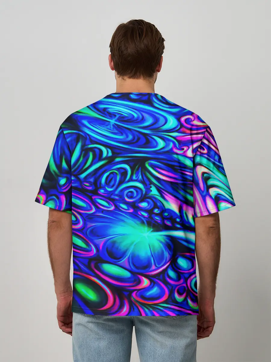 Мужская футболка оверсайз / PSY NEON