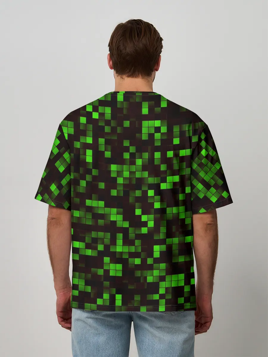 Мужская футболка оверсайз / MINECRAFT CREEPER