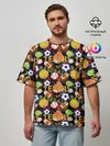 Мужская футболка оверсайз / Игра в Мяч