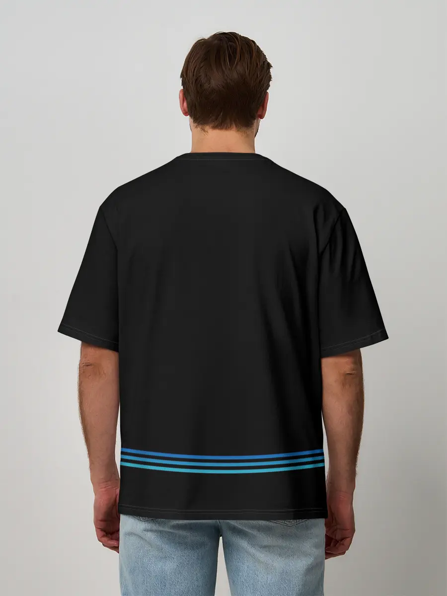 Мужская футболка оверсайз / Horned skull