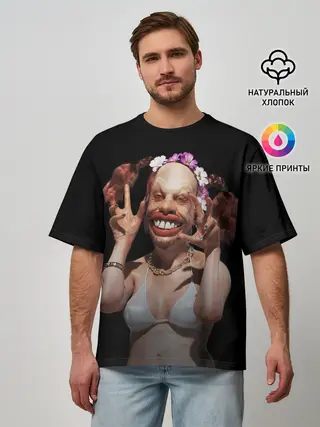 Мужская футболка оверсайз / Windowlicker