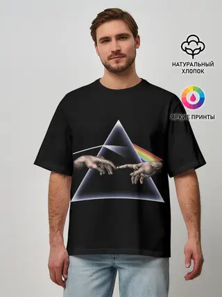 Мужская футболка оверсайз / The Creation of Adam