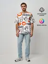 Мужская футболка оверсайз / REDDIT / РЕДДИТ / ЛОГОБОМБИНГ