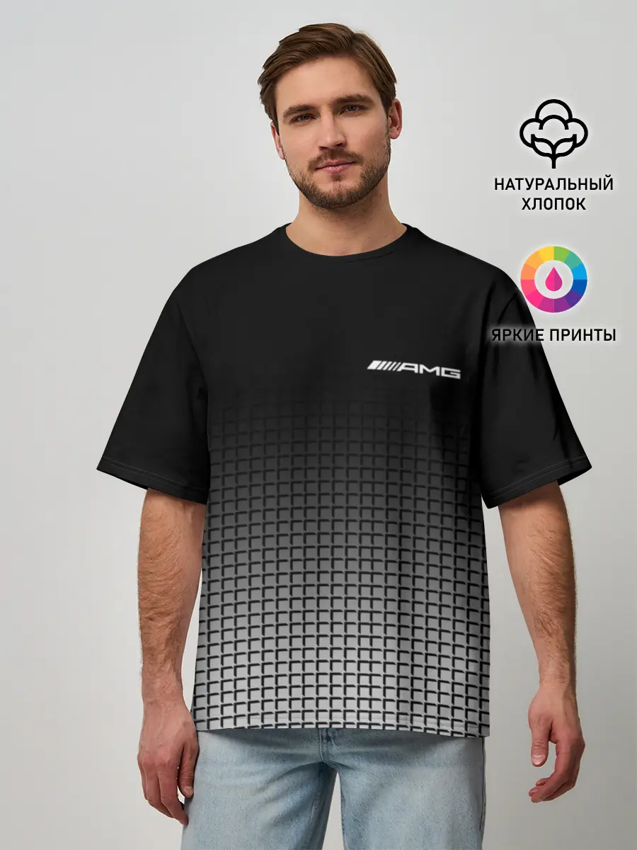 Мужская футболка оверсайз / AMG SPORT