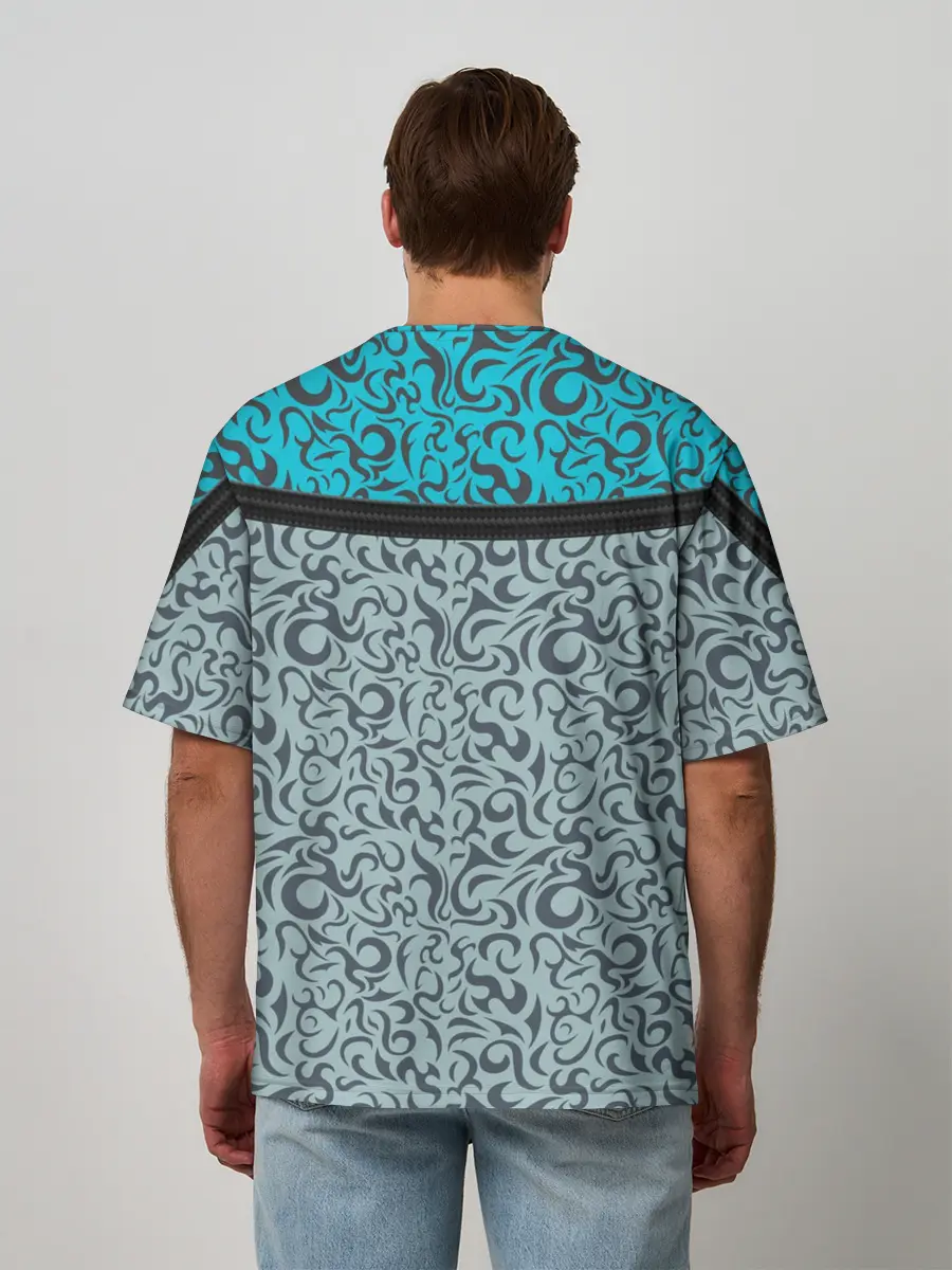 Мужская футболка оверсайз / Снежный вихрь