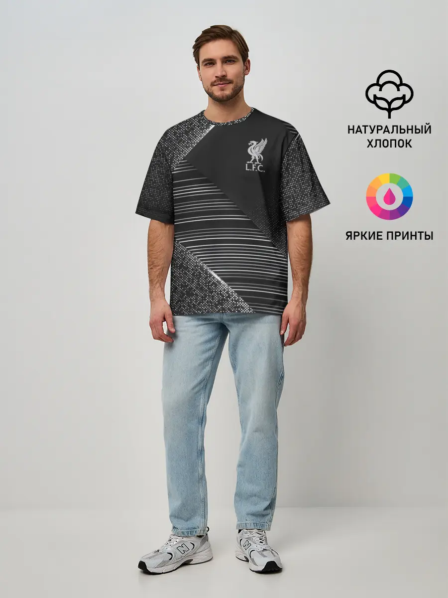 Мужская футболка оверсайз / LIVERPOOL F.C. | ЛИВЕРПУЛЬ