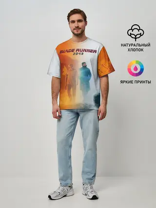 Мужская футболка оверсайз / Рик Декард и Кей BR2049