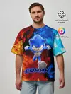 Мужская футболка оверсайз / SONIC