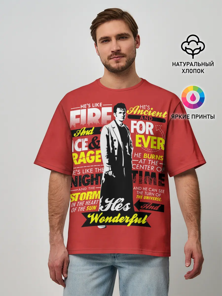 Мужская футболка оверсайз / Doctor Who