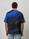 Мужская футболка оверсайз / Blue and Black