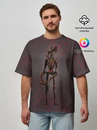 Мужская футболка оверсайз / Сиреноголовый Монстр Кровь