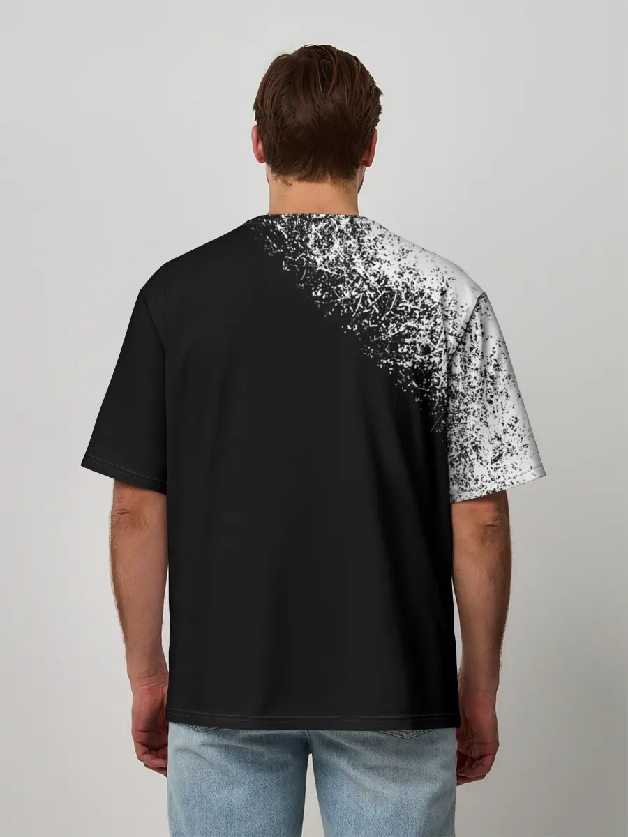 Мужская футболка оверсайз / Убийца Гоблинов черно-белый