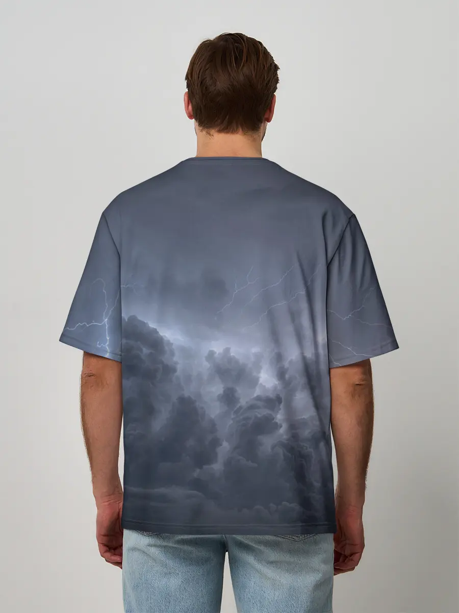 Мужская футболка оверсайз / НЕБО СЛАВЯН | СЛАВЯНСТВО