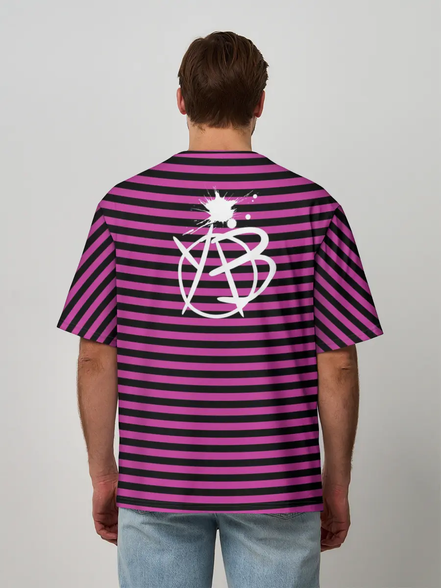 Мужская футболка оверсайз / be fookin happy