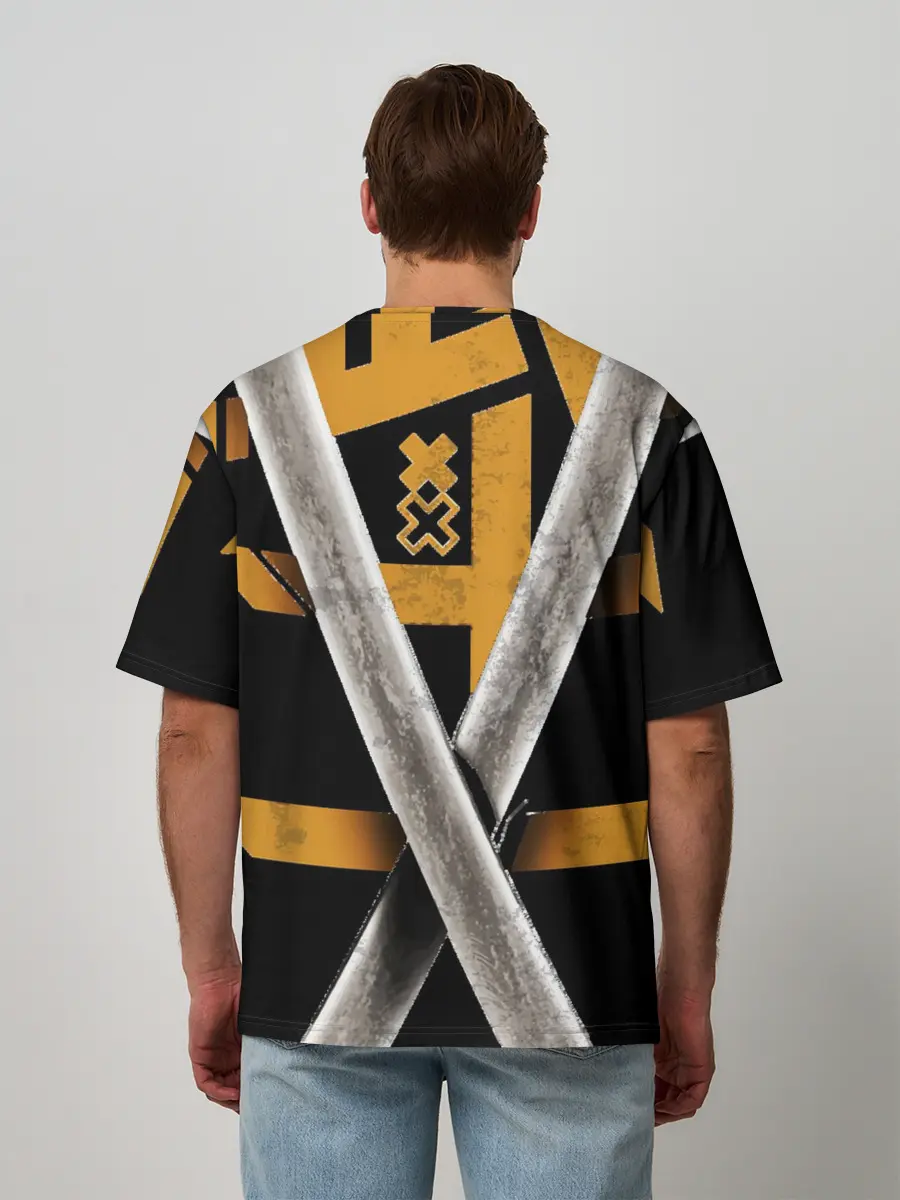 Мужская футболка оверсайз / 2 Katanas