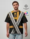 Мужская футболка оверсайз / 2 Katanas
