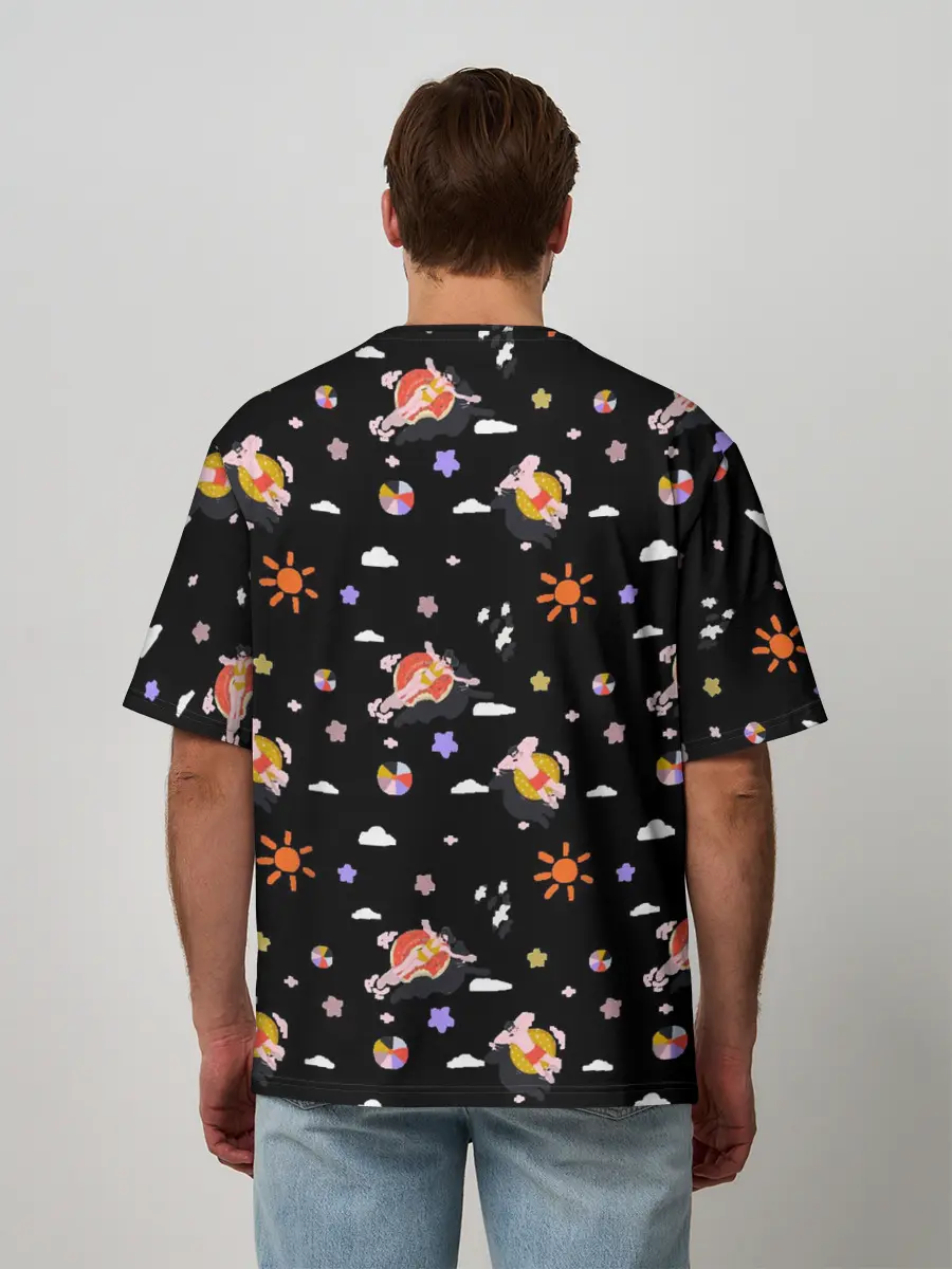 Мужская футболка оверсайз / отпуск