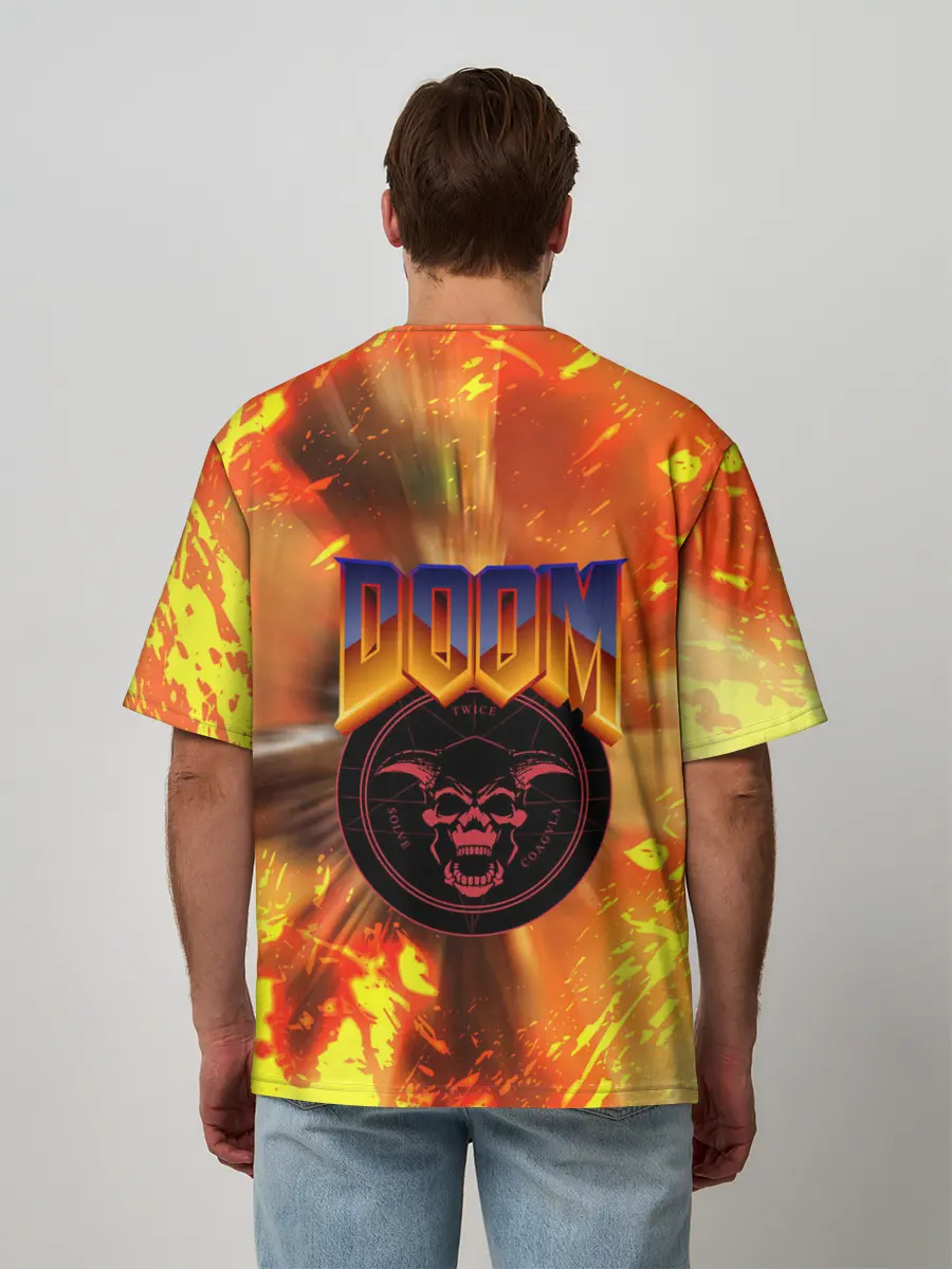 Мужская футболка оверсайз / Doom ART