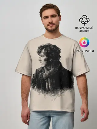 Мужская футболка оверсайз / Sherlock