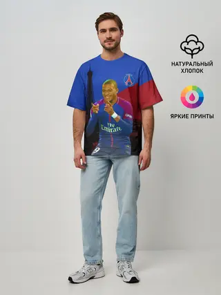 Мужская футболка оверсайз / Мбапе