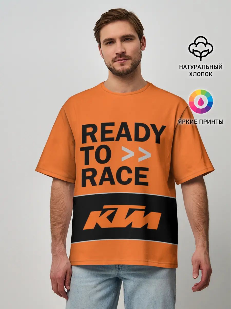 Мужская футболка оверсайз / KTM | READY TO RACE