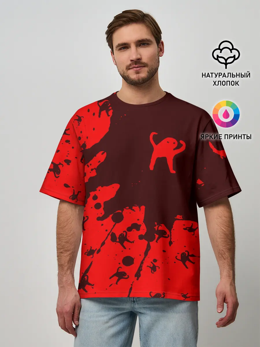 Мужская футболка оверсайз / ЪУЪ СЪУКА