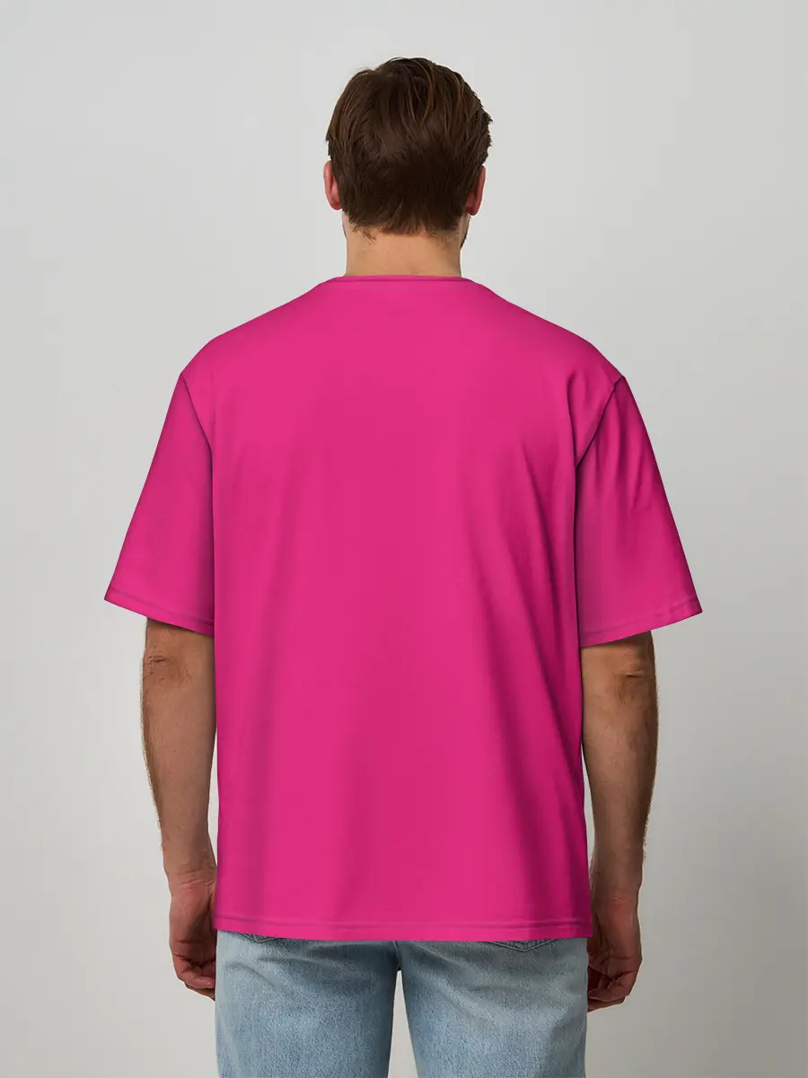 Мужская футболка оверсайз / ИГРА В КАЛЬМАРА МАСКА ТРЕУГОЛЬНИК С ТЕНЬЮ