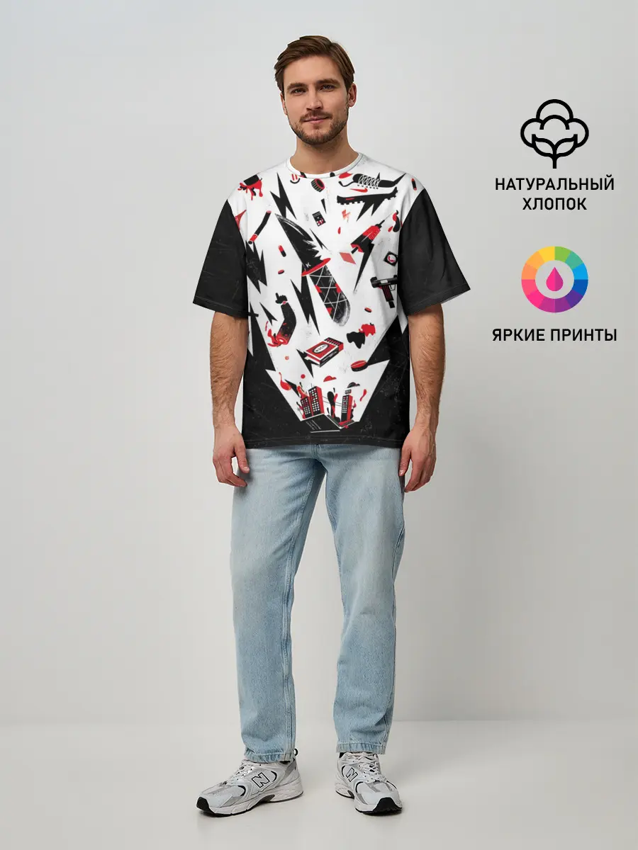 Мужская футболка оверсайз / Кровосток