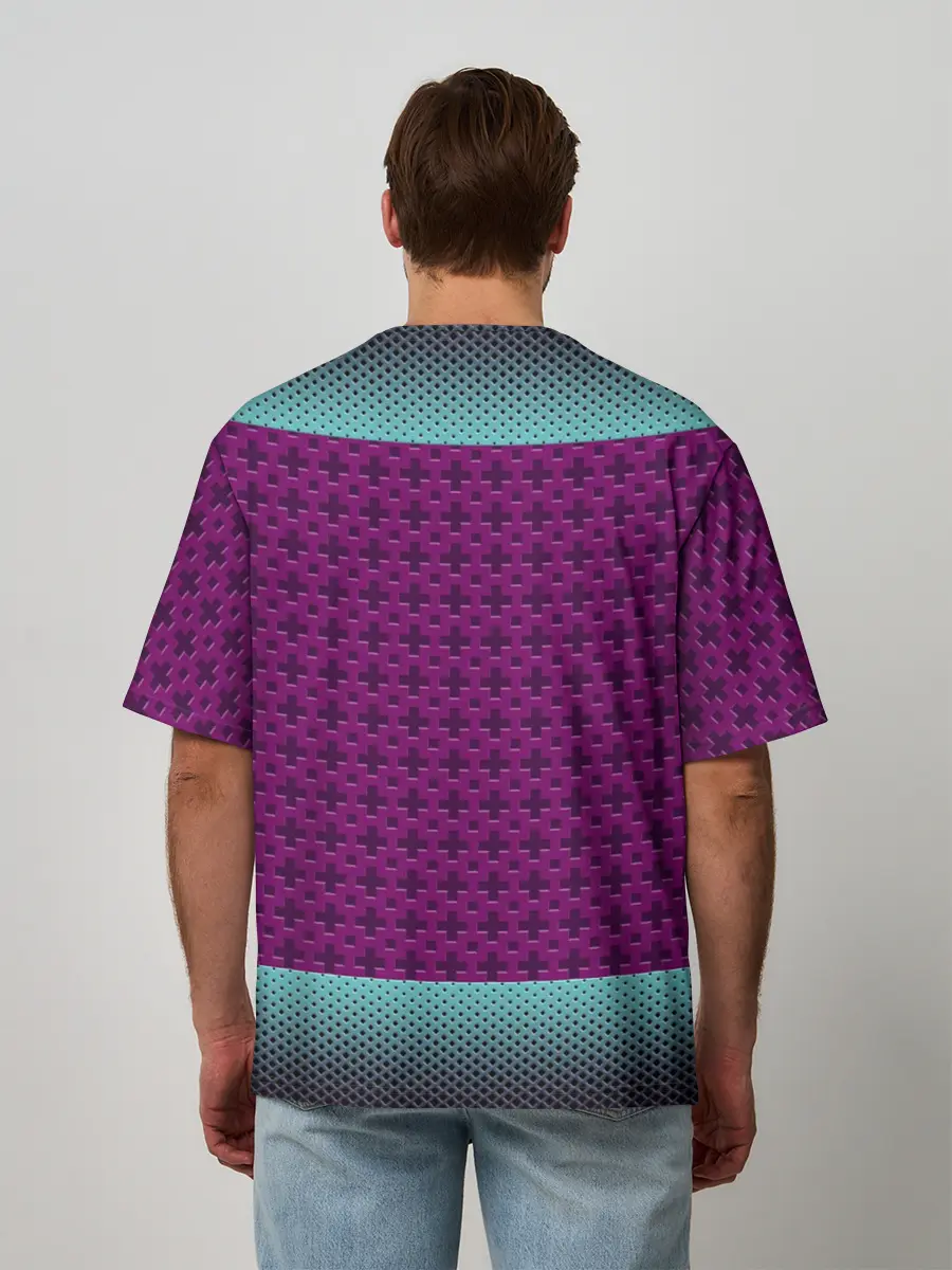 Мужская футболка оверсайз / Неоновый гонщик