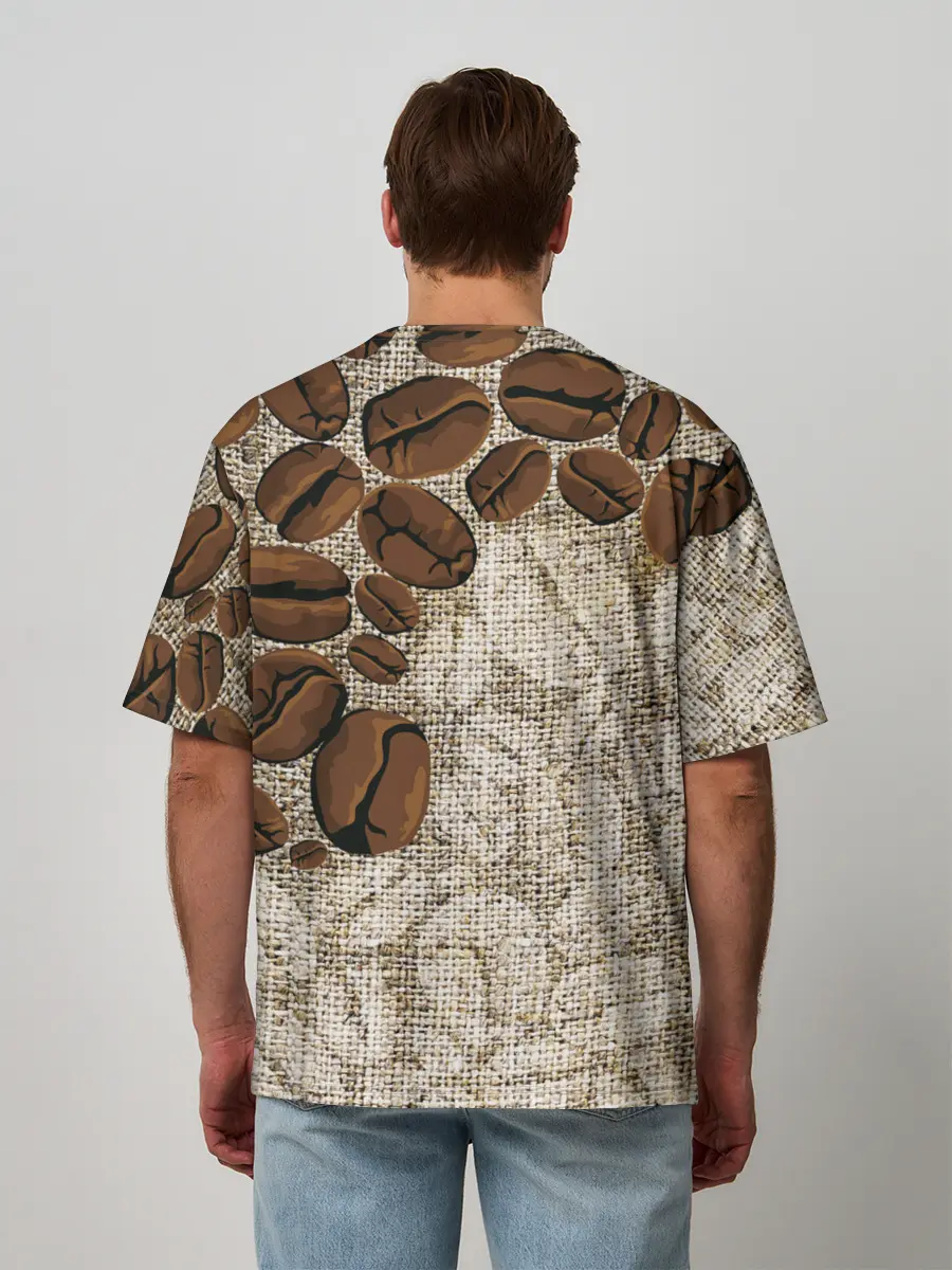 Мужская футболка оверсайз / Кофейные зёрна