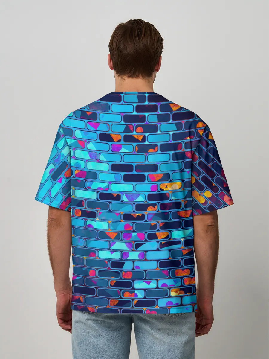 Мужская футболка оверсайз / Кирпичики.