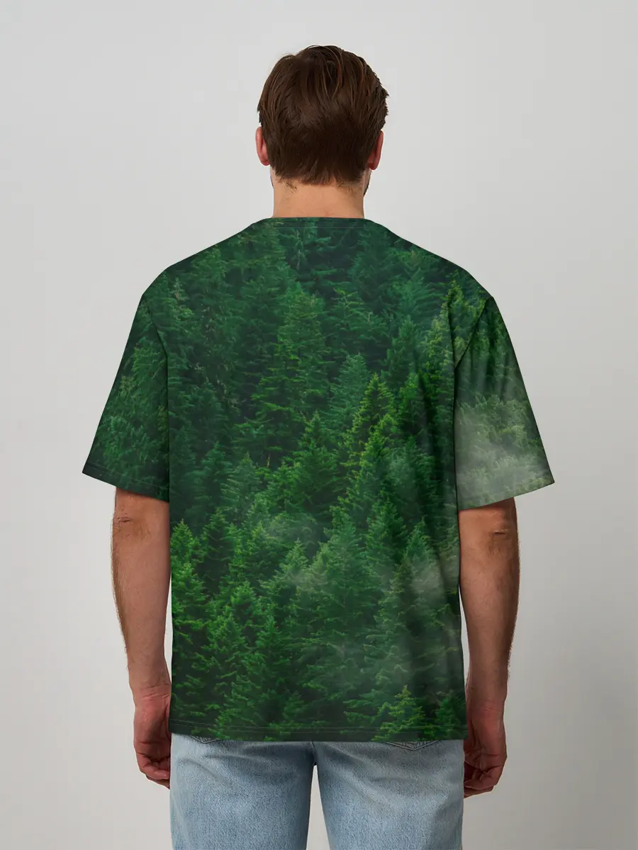 Мужская футболка оверсайз / Сибирь