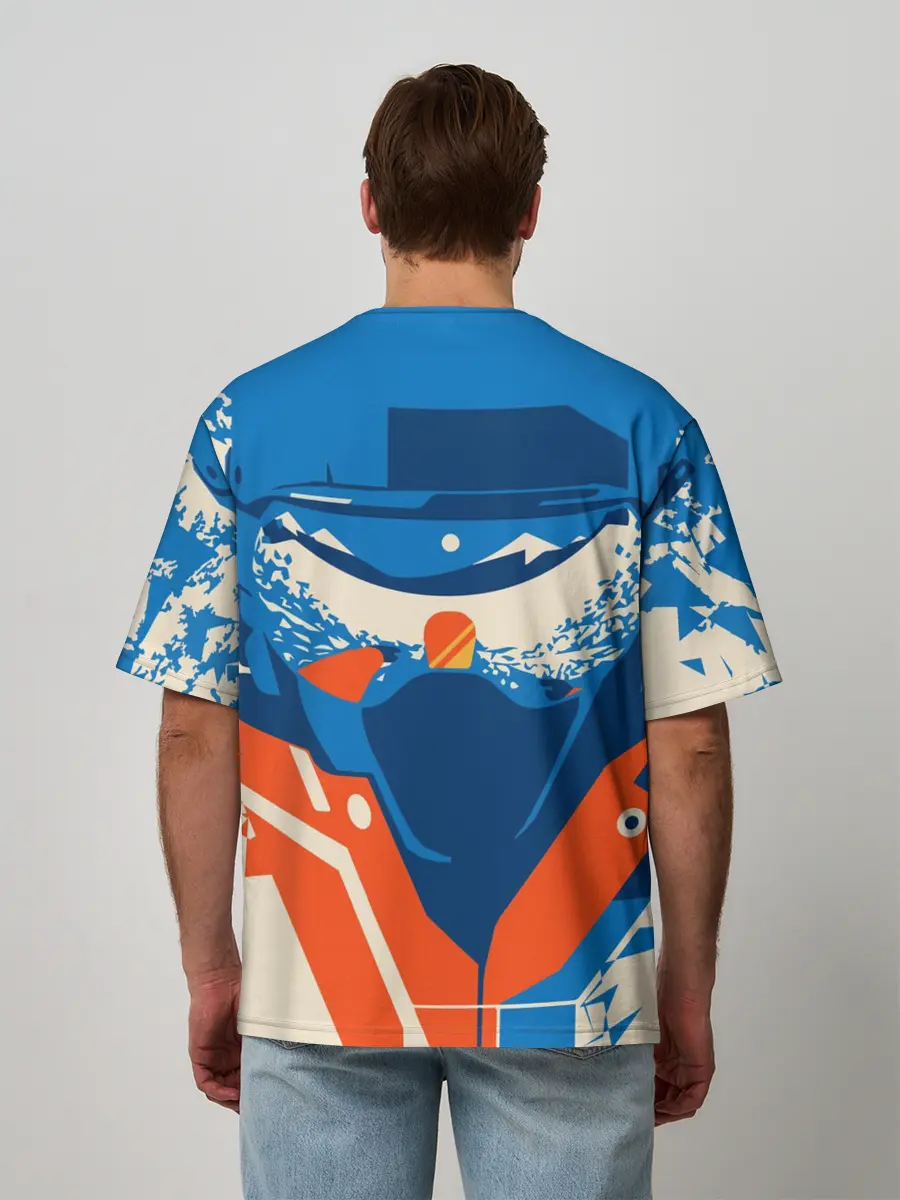 Мужская футболка оверсайз / SNOW BOAR DING