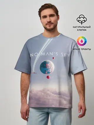 Мужская футболка оверсайз / No mans sky